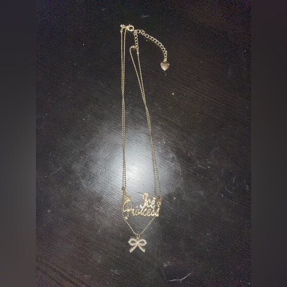Vintage Betsey Johnson Rhinestone Ice Princess Necklace - Picture 2 of 3